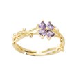 thumbnail image 2 of Thinsony Niche High-end Index Finger Ring Classic Four Leaf Flower For Dazzling Style Fashionable, 2 of 6