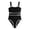 Black, variant on Girls Swimsuit Sleeveless 1 Piece Swimming Suits Quick Dry Swimwear with Padded Teen Swimsuits 13-14 Years