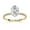 Yellow Gold, variant on Hidden Halo Engagement Ring for Women, 1.50 Carat (ctw) Oval and Round Cut Lab Grown Diamond Solitaire Ring In 14K White Gold Over Sterling Silver F-G-H, SI Quality Gifts For Her Ring Size-8