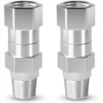 thumbnail image 2 of 6 Pcs Rotule de Nettoyeur Haute Pression, Raccord Fileté Mâle NPT 3/8 Pouce, Acier Inoxydable, Raccord Libre au Tuyau, 6 x Rotule de Nettoyeur Haute Pression, Argent, 2 of 8