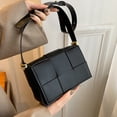 thumbnail image 2 of Bolsa De Teléfono Bolso De Teléfono Bolso Riñoneras pequeñas tejidas de cuero para mujer, cruzada para teléfono en el pecho (negro), 2 of 5