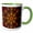 Green/White, variant on 3drose, Colorful Kaleidoscope Groovy Maroon, 11oz Mug