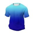 thumbnail image 2 of Zylanna Men's T-Shirts Tee, Gradient Color Crew Neck Summer Short Sleeve Fashion Tops for Mens Blue, 2 of 6