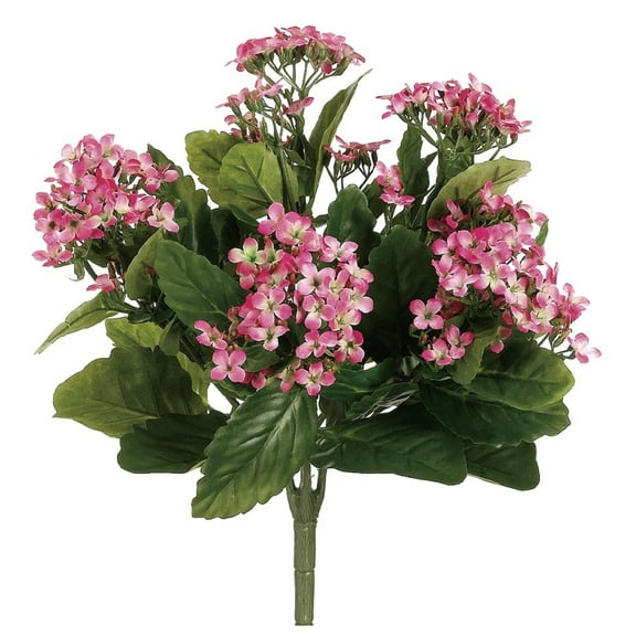 Allstate Kalanchoe Two-Tone Artificial Floral Bush Spray - 13.5" - Pink