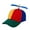 A, variant on HUANLEDASH Summer Women Baseball Hat Colorful Rainbow Colorblock Propeller Decor Long Brim Camping Hiking Fishing Climbing Cap