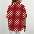 thumbnail image 7 of MAFYTYTPR Women's Polka Dot Half-Button Shirt Spread Collar Short Sleeve Casual Tops for Everyday Wear S-3XL Plus Size, 7 of 7