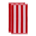 thumbnail image 2 of Superior Cotton Striped Oversized Beach Towel Set of 2, 34" x 64", Red, 2 of 11