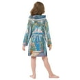 thumbnail image 7 of FORMRS Niños Bathrobe Unisex Hooded Robe Soft Plush Pajamas Sleepwear, Size 7-9T, Blue Sea, 7 of 7