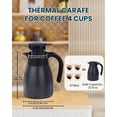 thumbnail image 5 of 1l / 34oz Thermal Coffee Carafe  Insulated Stainless Steel Carafes For Keeping Hot/double Walled Vacuum (black), 5 of 9
