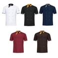 thumbnail image 4 of Youkk Sleeve Chef Shirt - Breathable Fabric Professional And Convenient Restaurant Uniform Cooking Kitchen Women Colorfast Wine Red L, 4 of 6