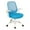Blue, variant on Jackson Office Chair with Blue Fabric Mesh and White Frame including Flip Arms