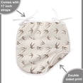 thumbnail image 4 of Birds Dining Chair Pad, Flying Bird Swallow Vintage Design Illustration Springtime Wildlife Classic Art, Water Resistant Pillow with Straps for Kitchen Seats, 2 Pieces Set, Beige Brown, by Ambesonne, 4 of 5