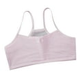 thumbnail image 4 of LRen Girls Training Bras, 4PCS Girls Seamless Stretchy Training Bras Wireless Breathable Bralettes Light Padded Cami Training Light Sports Bras for Girls, 4 of 4