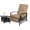 1 Chair and 1 Side Table, variant on SOLAURA Outdoor Patio Lounge Chair, Adjustable Recliner with Retractable Metal Frame and Removable Thick Blue Cushions