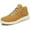 Yellow, variant on Men's Mid Top Lace Up Sneakers Comfortable Round Toe Lightweight Non-Slip Casual Booties Fashion Walking Sneakers