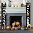 thumbnail image 5 of Halloween Decorations Halloween Door Curtain Couplet Hanging Banner Pumpkin Ghost Skeleton Party Decoration Props Porch Decorations for the Ultimate Halloween Party Ambience Black, 5 of 8