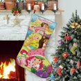 thumbnail image 1 of Strawberry Shortcakes Tema: Calcetines de Navidad, fino lino blanco para colgar en escaleras y chimenea, decoración navideña para el hogar, regalo de Navidad. 54cm × 38cm, 1 of 5