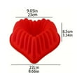 thumbnail image 4 of 1pc, Heart Shaped Cake Mold (9.05''x8.66''x3.34''), Silicone Charlotte Cake Mold, Love Flower Shaped Cake Pan, Baking Tools, Kitchen Gadgets, Kitchen Accessories, 4 of 8