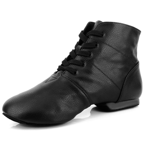 Sogebo Jazz Dance Shoes Lace up Split Sole Jazz Shoes for Women Girls Adult(8W / 7M)