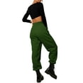 thumbnail image 3 of Innerwin Jogger Pants With Pockets Women Trousers Sports Solid Color Lounge Sweatpants Dark Green M, 3 of 4
