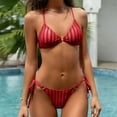 thumbnail image 2 of Kwasome Women Swimsuits Swimsuit Two Piece Bikini Set Sexyace Up Swimsuit Teal Bathing Suits Red Modest Beachwear L, 2 of 7
