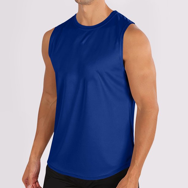 pstuiky Camiseta sin mangas para hombre, Camiseta deportiva informal, sin mangas, ajustada, de color liso, para hombre. Tops elegantes para mujer xl