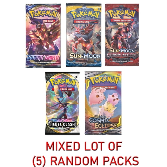 Pokemon Cards - 5 Booster Packs (Random packs)