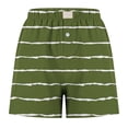 thumbnail image 3 of WRKEKC Womens Summer Shorts Print Stretch Gradient Print Button Strip Shorts with Fashion Style for Women, 3 of 4