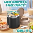 thumbnail image 3 of Termo para alimentos aislado CJACJA 450 ml para niños, sopa, negro, 3 of 7