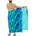 thumbnail image 5 of LA LEELA Men's Swimwear Beach Summer Pareo Long Sarong Wrap One Size Lapis, Leaves Vacation Holiday Aloha, 5 of 5