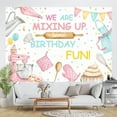 thumbnail image 5 of Baking Dessert Cooking Backdrop We are Mixing Up Some Birthday Fun Photography Background for Girl Pink Cake Muffin Ice Cream Kitchen Party Decorations Banner Photo Booth Props, 5 of 6