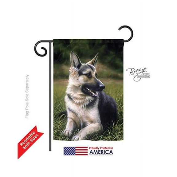 Breeze Decor 60051 Pets German Shephard 2-Sided Impression Garden Flag - 13 x 18.5 in.