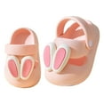 thumbnail image 3 of ZHOGXU Baby Girls Sandals Soft Sole Cute Cartoon Design Closed Toe On Lightweight Comfortable Summer Shoes For Indoor Outdoor Wear,Pink,2.5-3 Years, 3 of 6