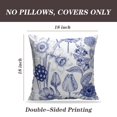 thumbnail image 2 of LALILO Throw Pillow Covers Colorful Vintage Retro Flower Green Garden Cushion Cover 18" x 18", 2 Pack, 2 of 6