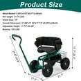thumbnail image 2 of Ktaxon Rolling Garden Cart with Seat & Storage, 360° Swivel Heavy-Duty Gardening Stool with Wheels, Green, 2 of 13