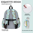 thumbnail image 5 of Excavator and Helicopter Blue Pattern Cute School Backpack with Padded Back and Adjustable Shoulder Straps 13.4"x11"x4.7", 5 of 5