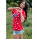 thumbnail image 4 of ABPHQTO Camiseta roja con bolsillo de parche y estampado de estrellas de EE. UU. para mujer, 4 of 5