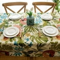 thumbnail image 4 of Tropical Palm Leaves Tablecloth Cotton Thick Table Cloths Summer Spring Dust-Proof Table Cover for Kitchen Dining Picnic (Leaf, 55"x98"), 4 of 5