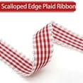 thumbnail image 4 of Red Plaid Ribbon - 1.5cm x20 Yards Polyester Checked Ribbon for Gift Wrapping, Wreaths , Flower Bouquets - Christmas Home & Party Decor Craft Ribbon, 4 of 4