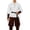 Coffee D, variant on Stamzod 3 Piece Halloween Men Outfits Long Sleeve Pirate Shirts Jogger Pants with Viking Belt Renaissance Medieval Costume Matching Set