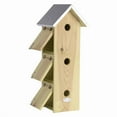 thumbnail image 2 of Esschert Design USA NKM Three Story Sparrow Birdhouse, 7.87"D x 20.08"W x 6.69"H, Natural, 2 of 7