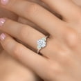 thumbnail image 4 of Gem Stone King 925 Sterling Silver White Moissanite and Simulated White Opal Engagement Ring for Women | 2.60 Cttw | Oval 9X7MM | Gemstone Birthstone | Size 6, 4 of 7
