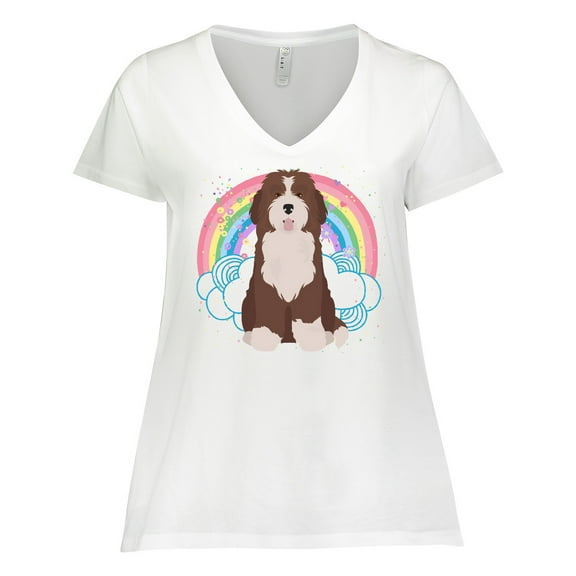 Inktastic Bernedoodle Dog Women's Plus Size V-Neck T-Shirt