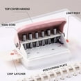 thumbnail image 5 of ABCISI Binding Machines, Mini Manual Multipurpose 6 Holes Cinch Book Binding Machine, Coil Binding Machine for Home Office(Pink), 5 of 19