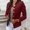 Wine, variant on Blazers for Women Open Front Long Sleeve Notch Lape Slim Fit Work Office Jacket Fitted Blazers Stretch Slim Fit Oversized Blazers Button Down Suit Interview Outfits for Women Red S