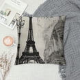 thumbnail image 2 of JEUXUS  Eiffel Tower Throw Pillow Cover French Sketch Monochrome Paris Landmarks Country Collage Street Pillow Case Decorative Men Women Boy Girl Room Cushion Cover for Home Couch Bed, 2 of 5
