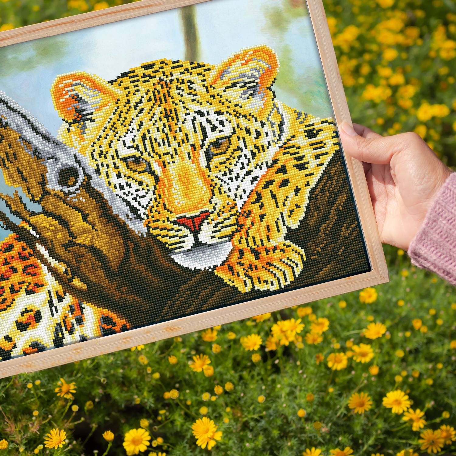 Diamond Dotz Leopard Look Diamond Painting Kits for Adults - Diamond Art Kits a Relaxing Creative Craft Kit with Dotz Gems 14x18