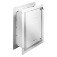 thumbnail image 2 of Pet door, 12.28x17.13 inch metal frame with lock triple flap, waterproof dog door cat door, indoor and outdoor wall white, 2 of 10