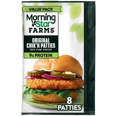 MorningStar Farms Original Meatless Chicken Patties, 20 oz (Frozen)