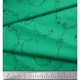 thumbnail image 3 of Soimoi Green Cotton Poplin Fabric Artistic Floral Decor Fabric Printed Yard 42 Inch Wide, 3 of 3